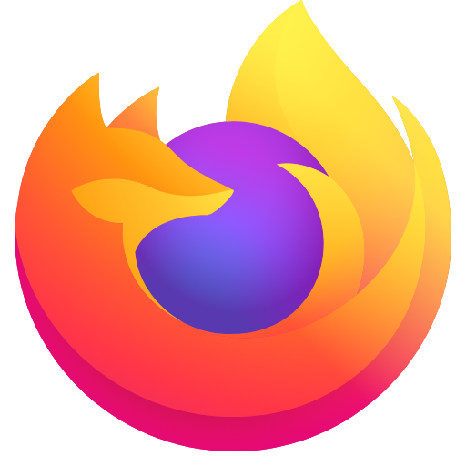 Firefox browser logo: an orange-yellow fox encircles a purple globe on a light gray background, evoking SimplyDepo’s design style.