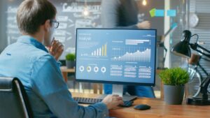 Person using Computer - NuOrder Competitors